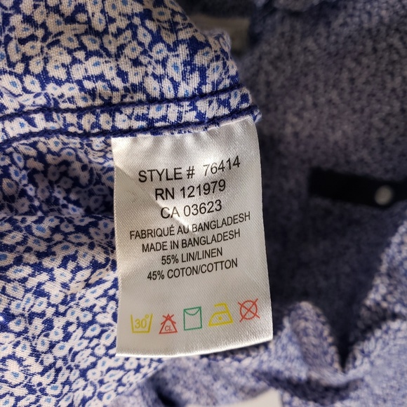 private member shrort sleeve floral pattern shirt - Picture 4 of 5